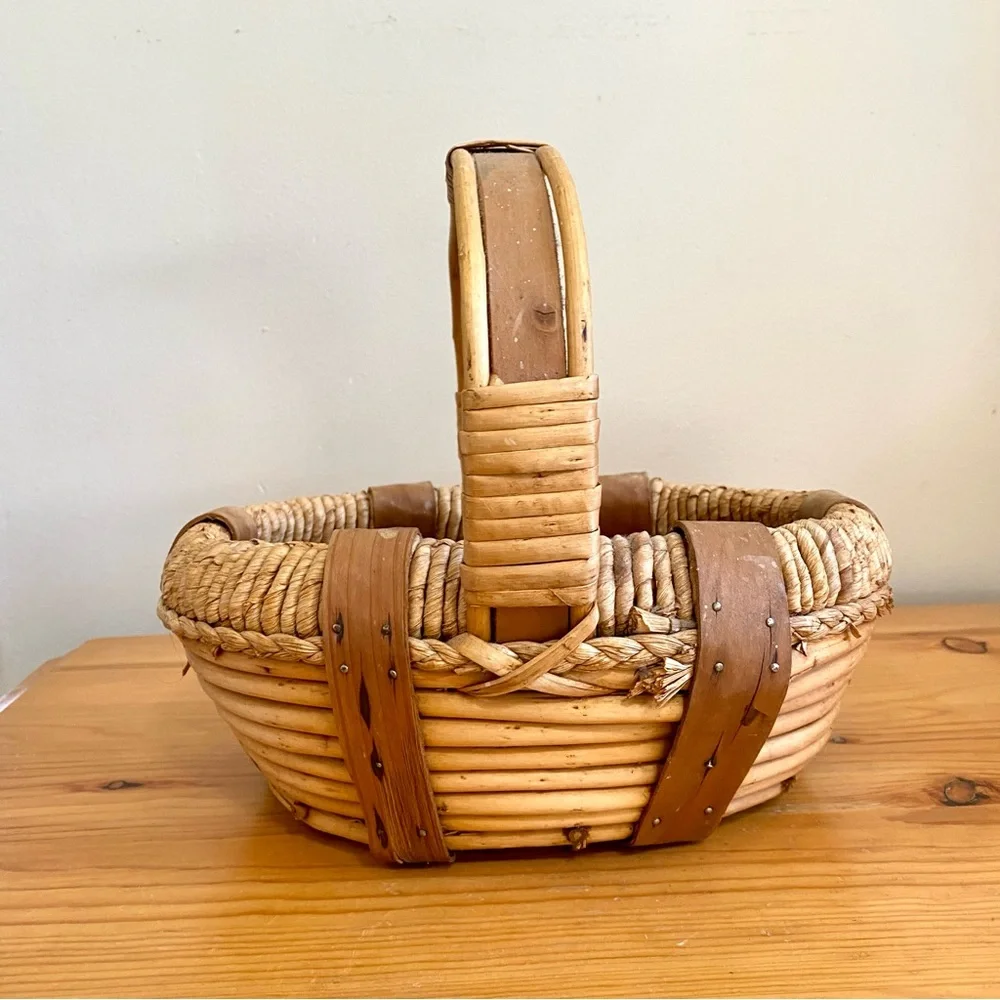 Vintage wood basket