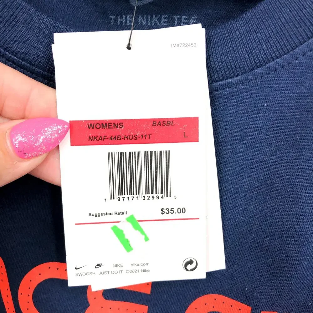 NIKE Womens Houston Astros City Connect Wordmark T-shirt Large Navy NWT NKAF-44B