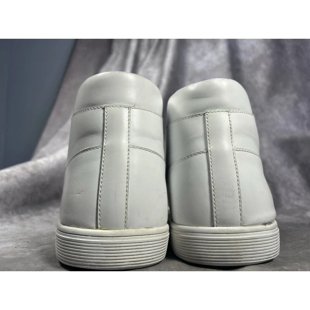 ALDO Mens Size 13 White High Top Sneakers Lace Up Casual Fashion Shoes