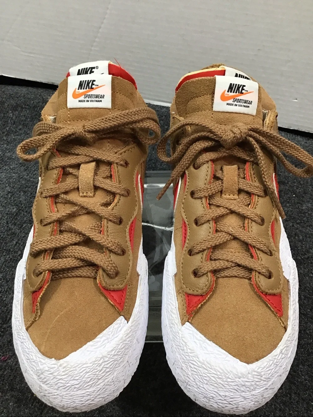 Nike Blazer Sacai low top suede sneakers DD1877-200 double stack