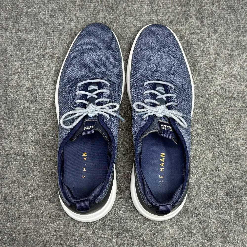 Cole Haan Grand Pluss Essex Distance Knit Oxford Men Size 10.5 Blue Shoe Sneaker