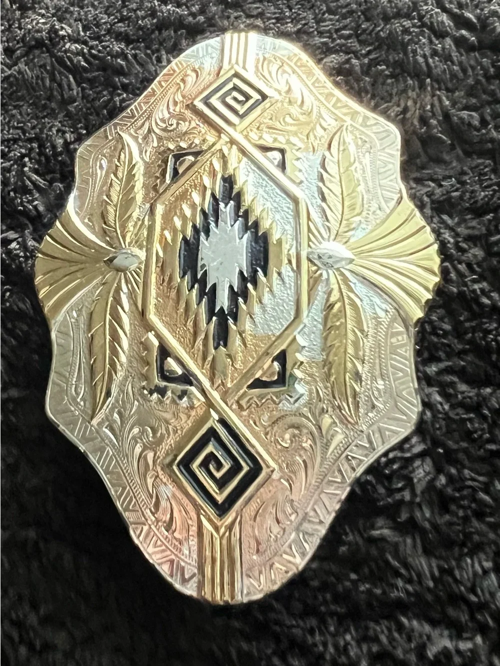 Montana Silversmiths Boundless Montana Legacy TriColor Western Women Belt Buckle