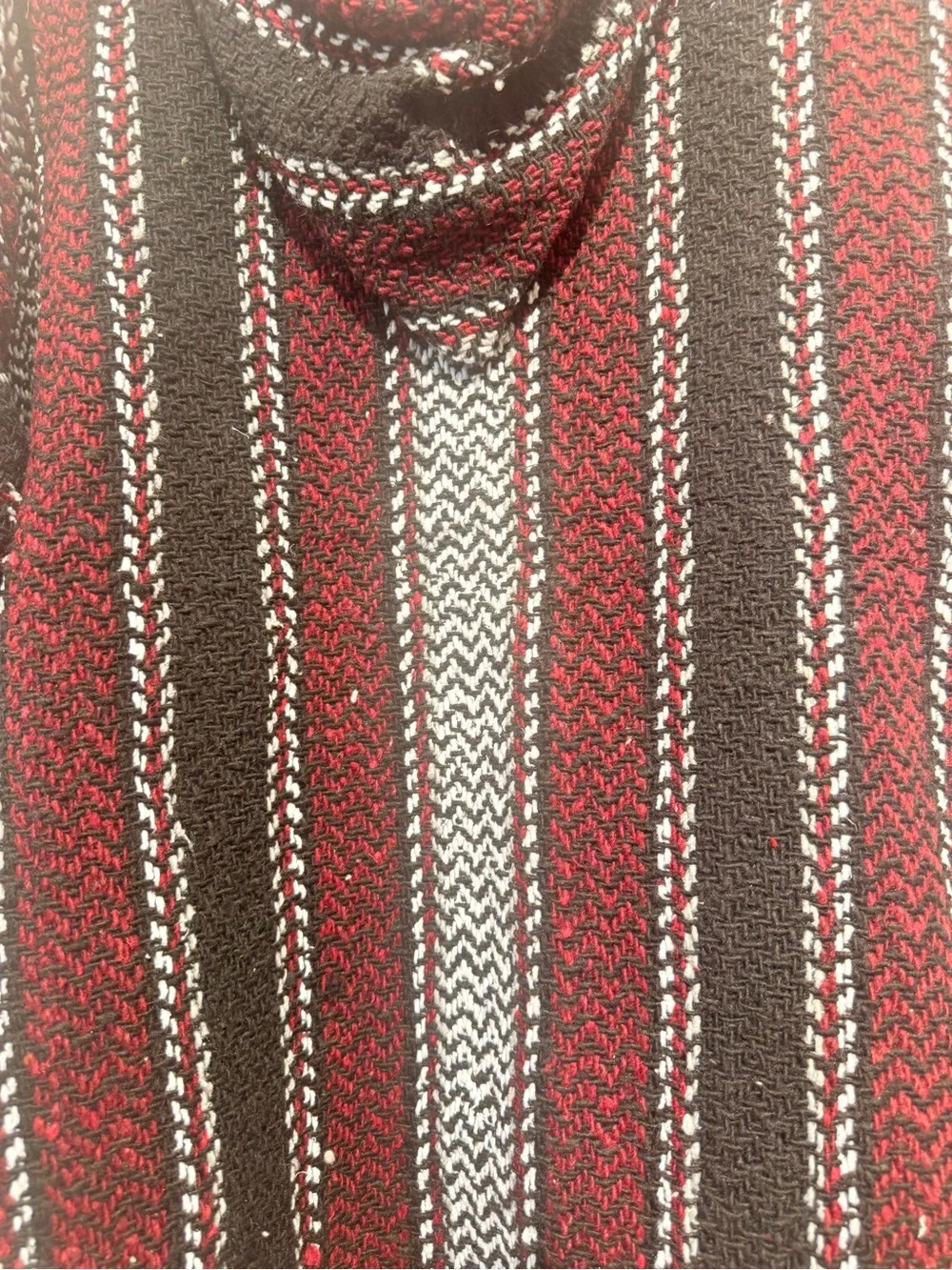 Soft Chic Maroon & Black Baja Hoodie Sweater