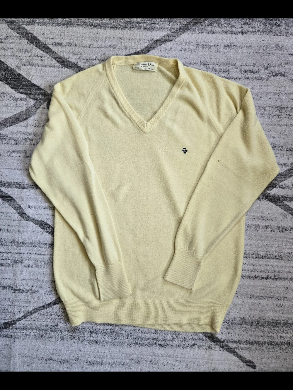 Dior Men's V-Neck Sweater Size L