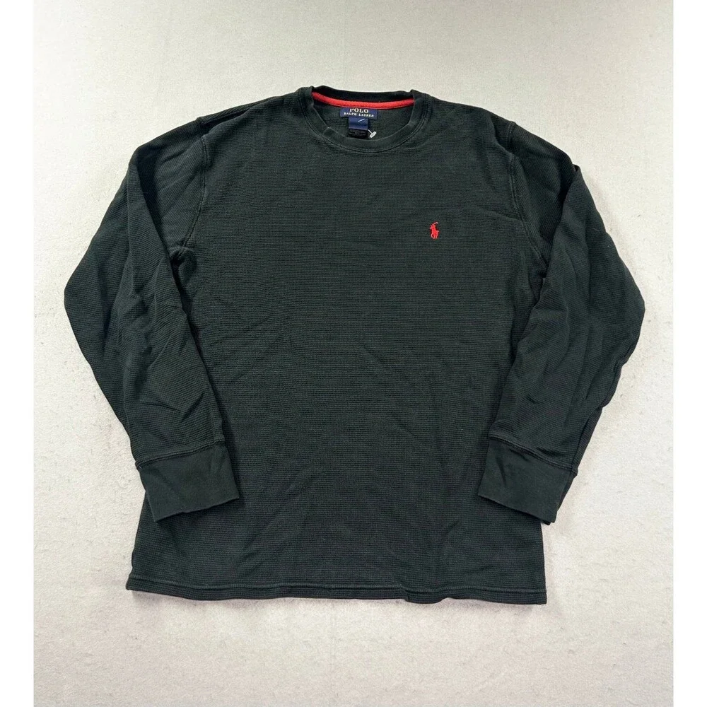 Polo Ralph Lauren Mens Waffle Knit Long Sleeve Crewneck Shirt Thermal