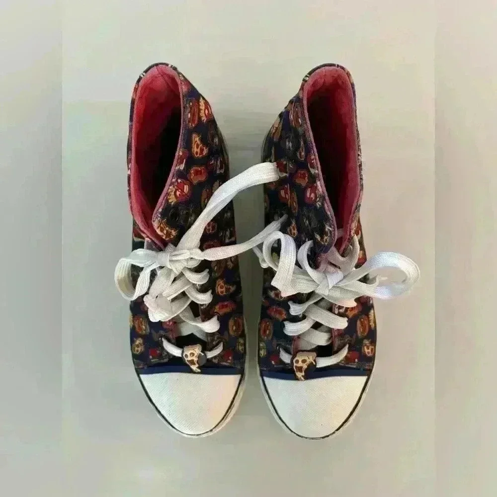 Skechers pizza hamburger hot dog fun print high tops boys size 5