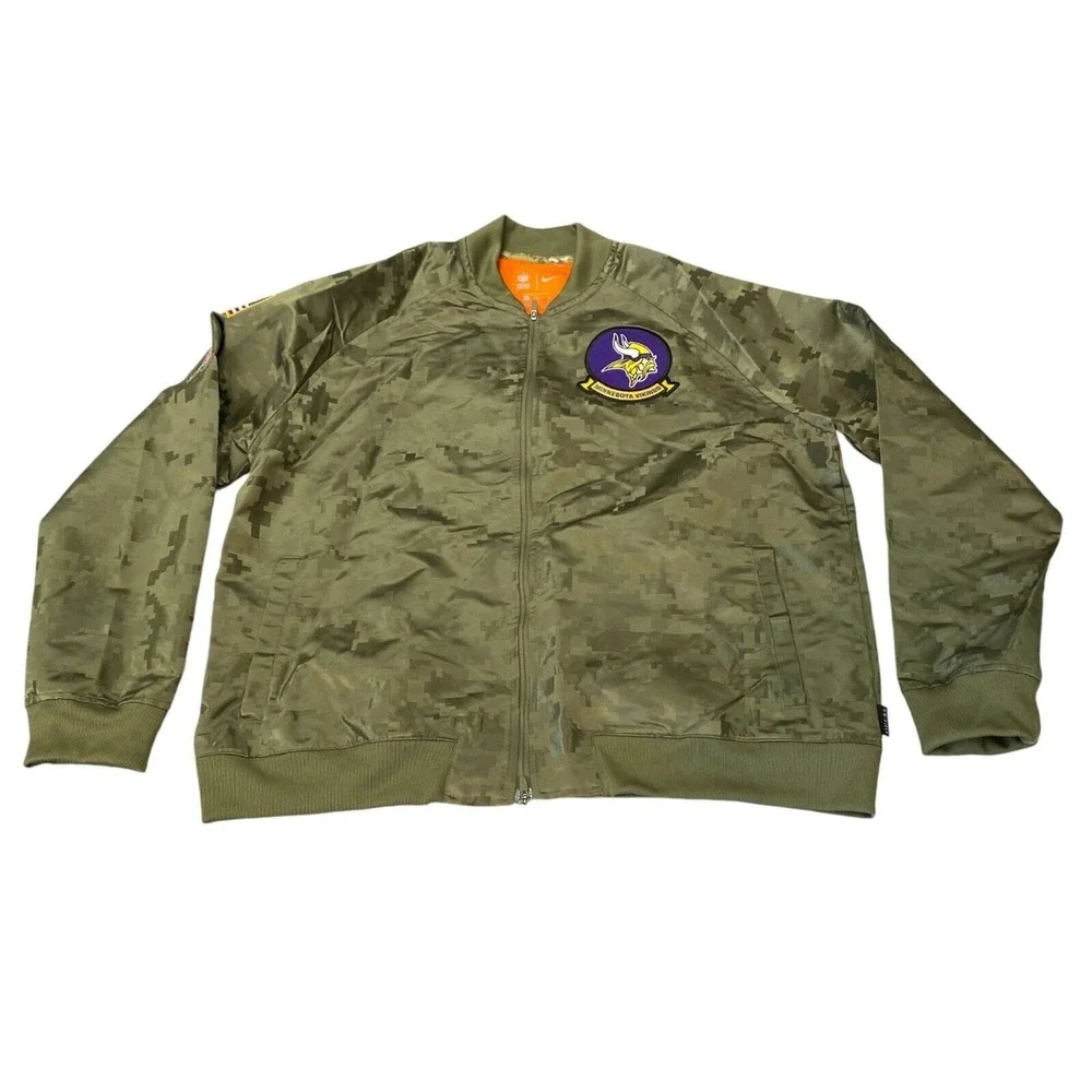 Nike Minnesota Vikings Kids XL Salute to Service Digital Camo Bomber Jacket