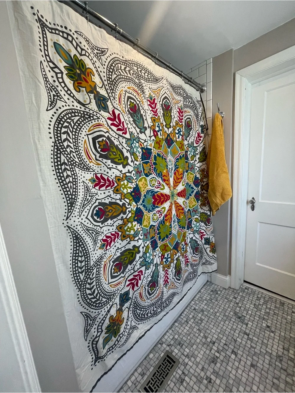 World Market Multicolor Mandala Shower Curtain