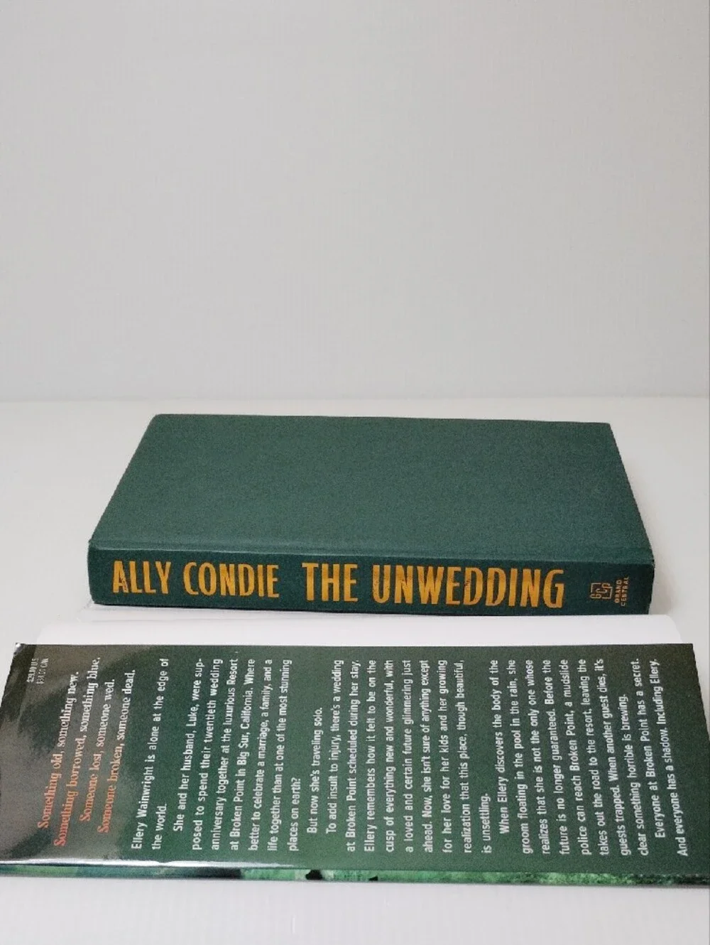 The Unwedding by Ally Condie - Teal & Green Hardcover Novel