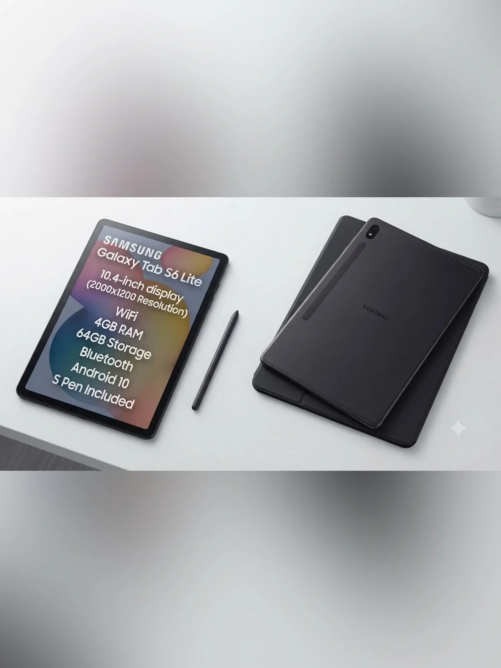 Samsung Galaxy Tab S6 Lite in Charcoal with S Pen