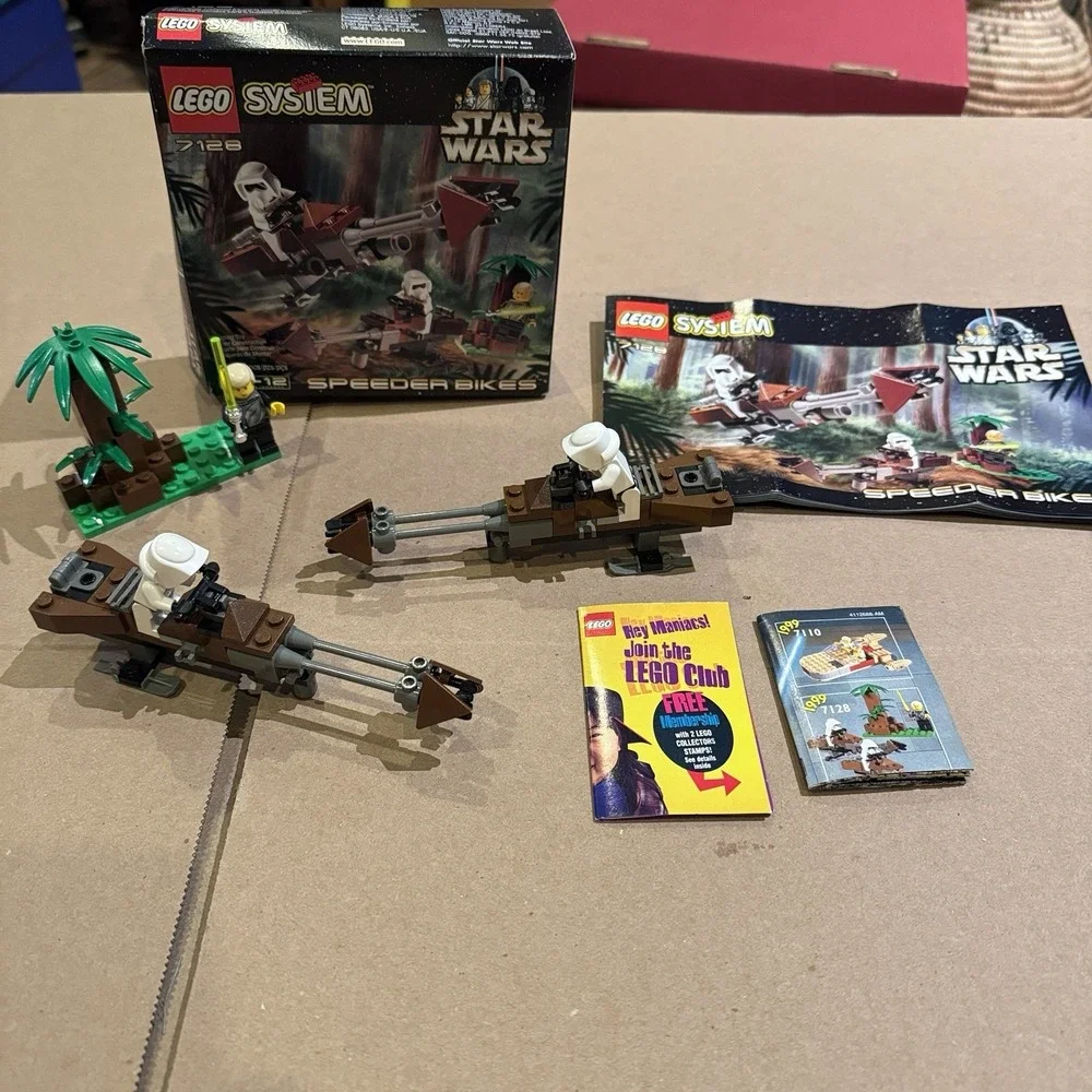 Lego 1999 Star Wars 7101 7110 71111 7121 7128 Complete Manual Box Mini figures