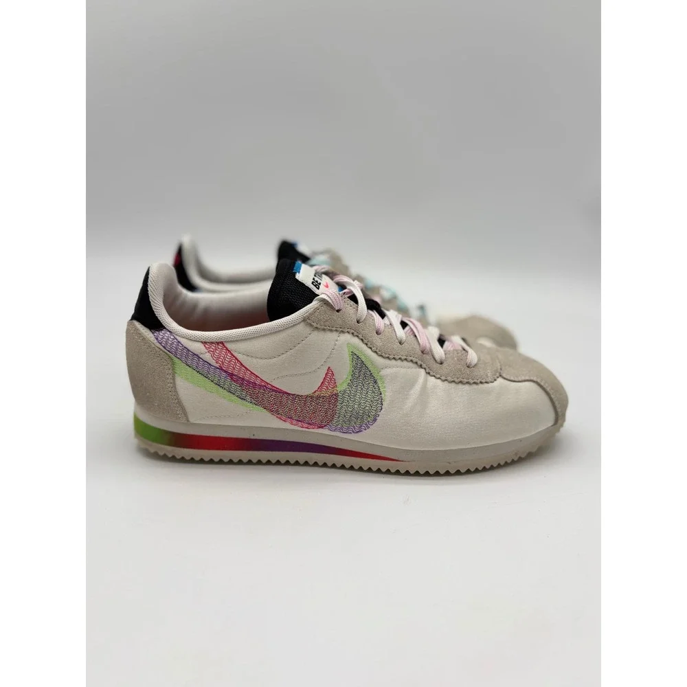 Nike Cortez Be True 2022 Rainbow Summit White Multi Men 10 DR5491-100 Sneaker
