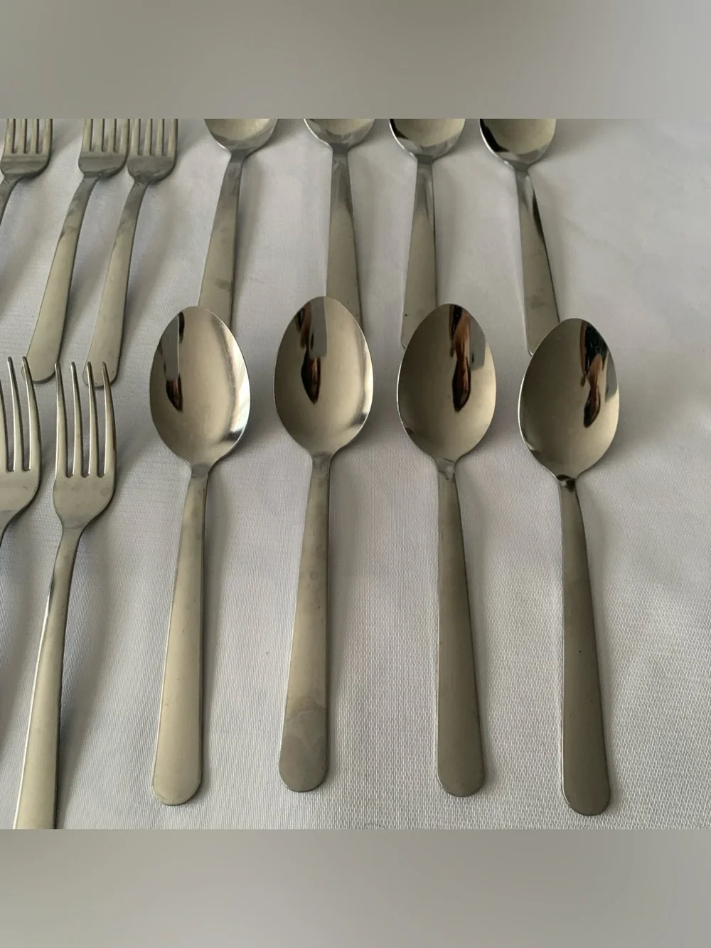 Lot of 36 Stainless Steel Silverware12 Spoons Forks Knives Flatware Picnic Party