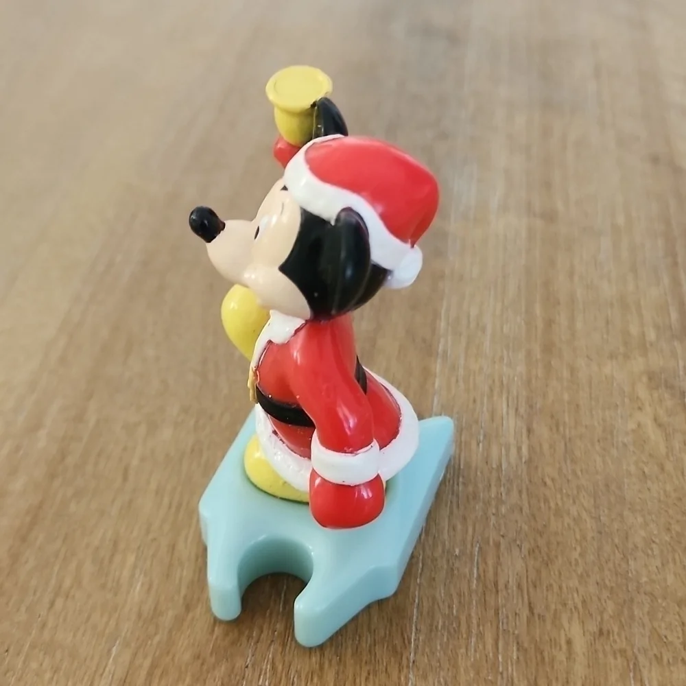 1996 Disney Mickey Mouse Christmas Santa Bell Figurine