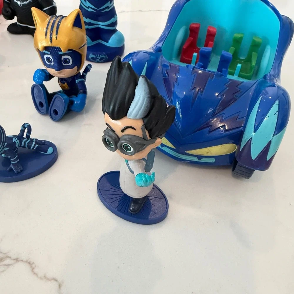 PJ Masks Toy Lot Catboy Gekko Owlette Romeo‎ Black Panther Figures and Vehicles
