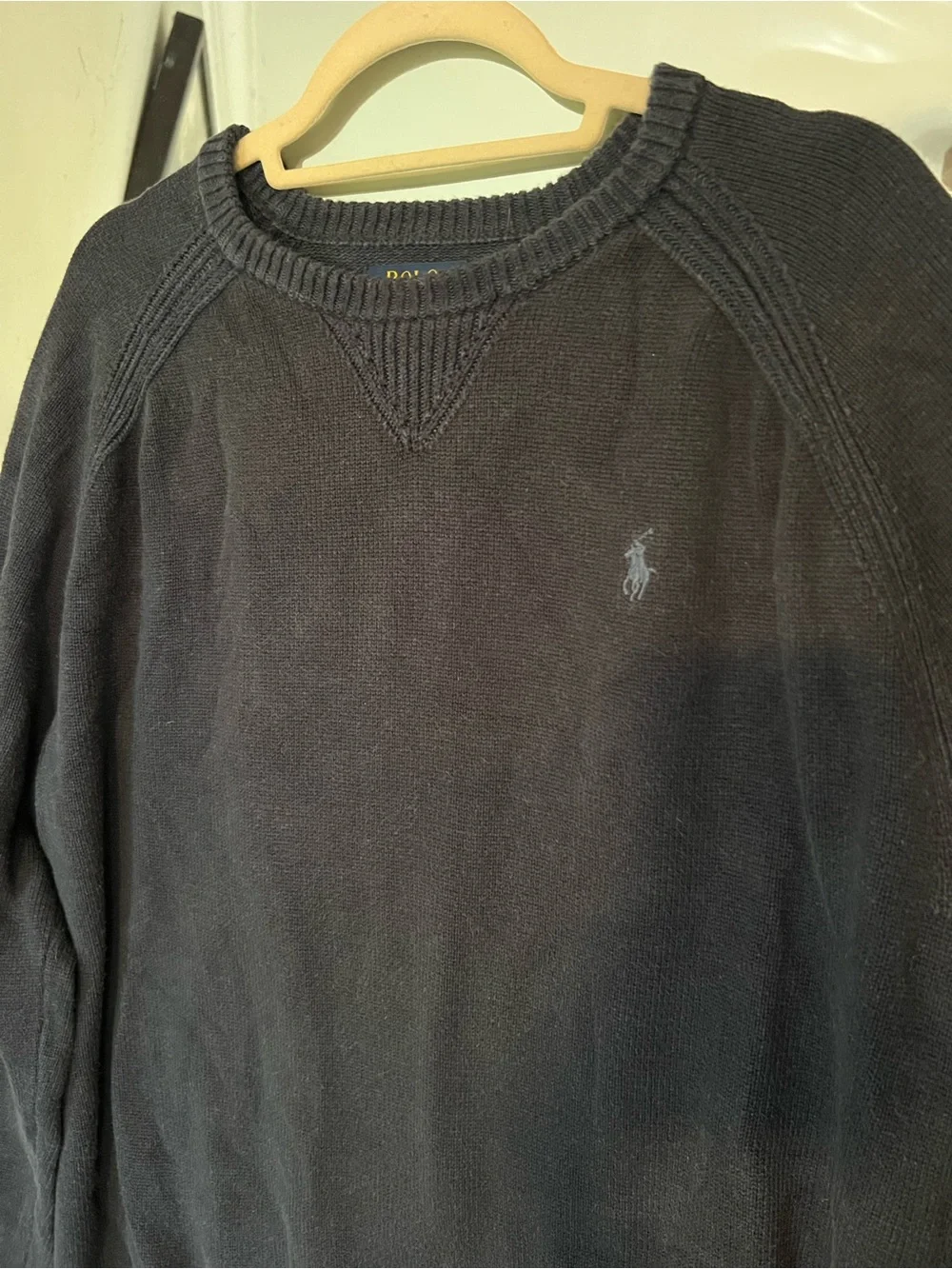 Polo by Ralph Lauren VTG Navy Crewneck Sweater, NO FLAWS
