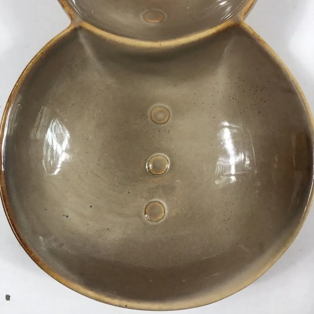 Vintage Ceramic Snowman Serving Dish 5