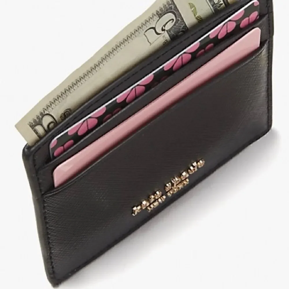 KATE SPADE PAPER BOATS CARDHOLDER IN SQUID INK
