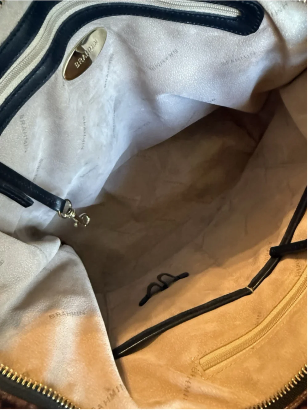 Brahmin croc embossed