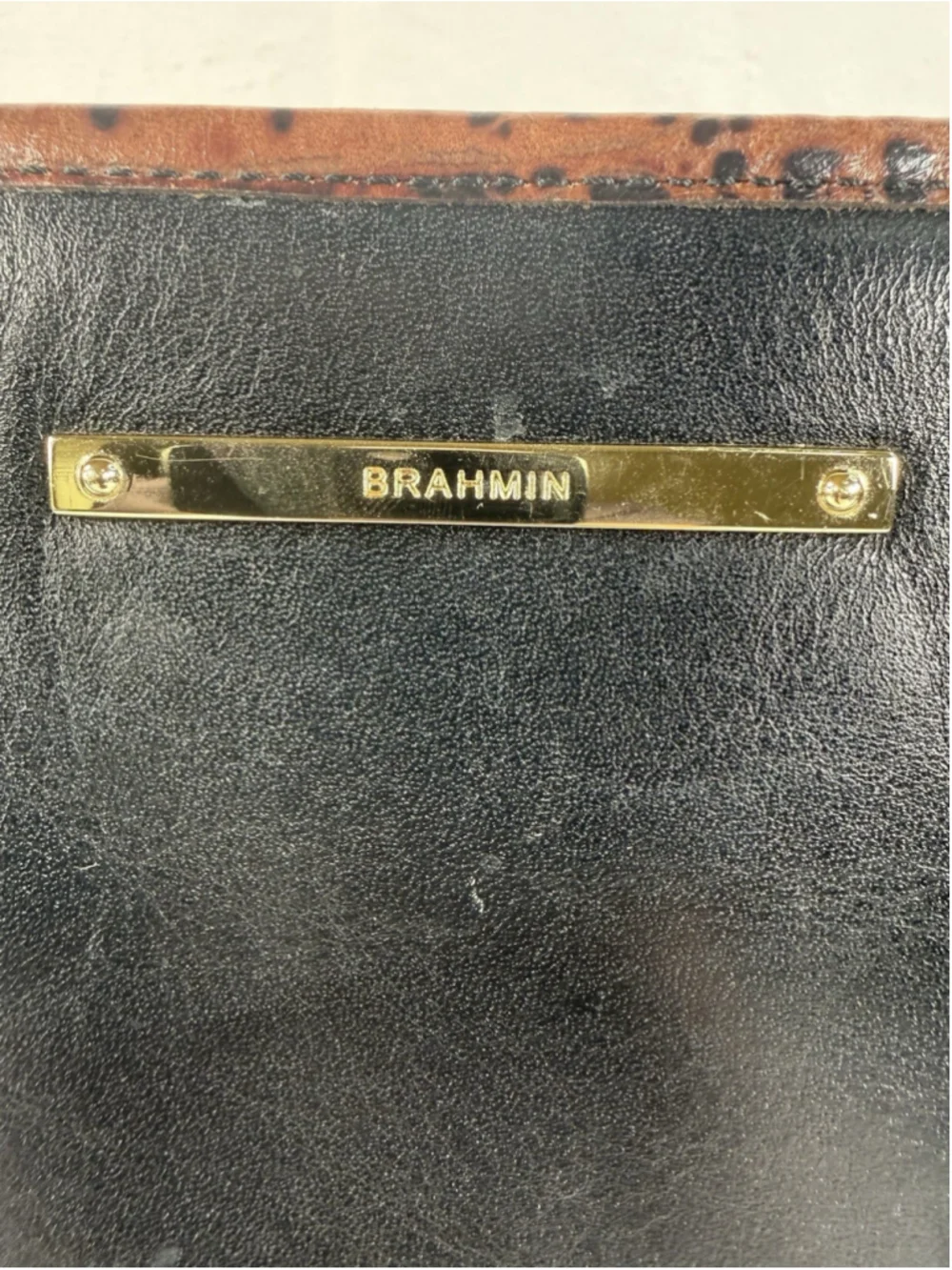 Brahmin croc embossed