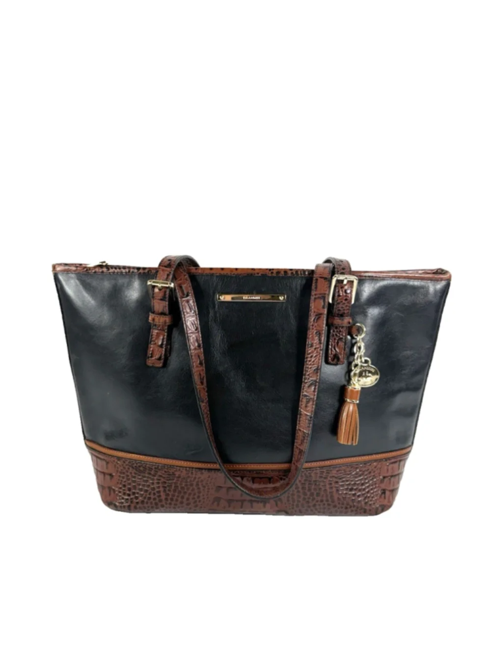 Brahmin croc embossed