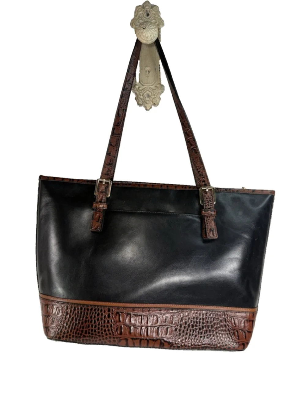 Brahmin croc embossed