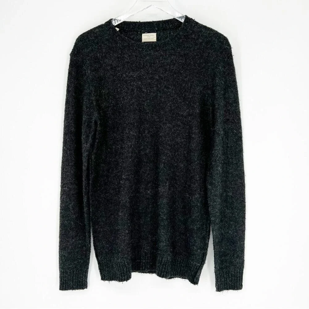 Selected HOMME Shinal Crewneck Wool Blend Sweater M Grey