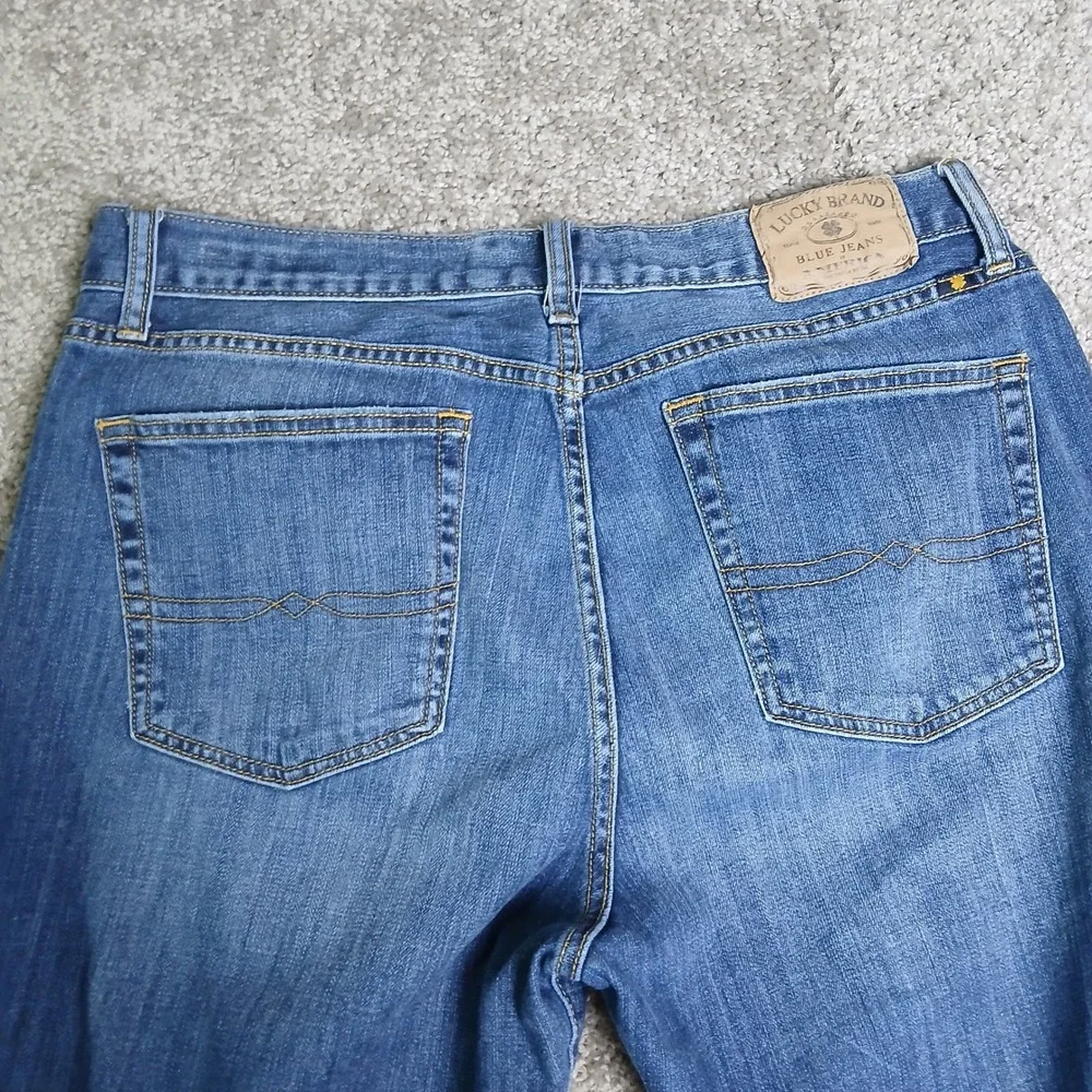 Lucky Brand 425 Classic Straight Mens Jeans Blue Medium Wash 33x34