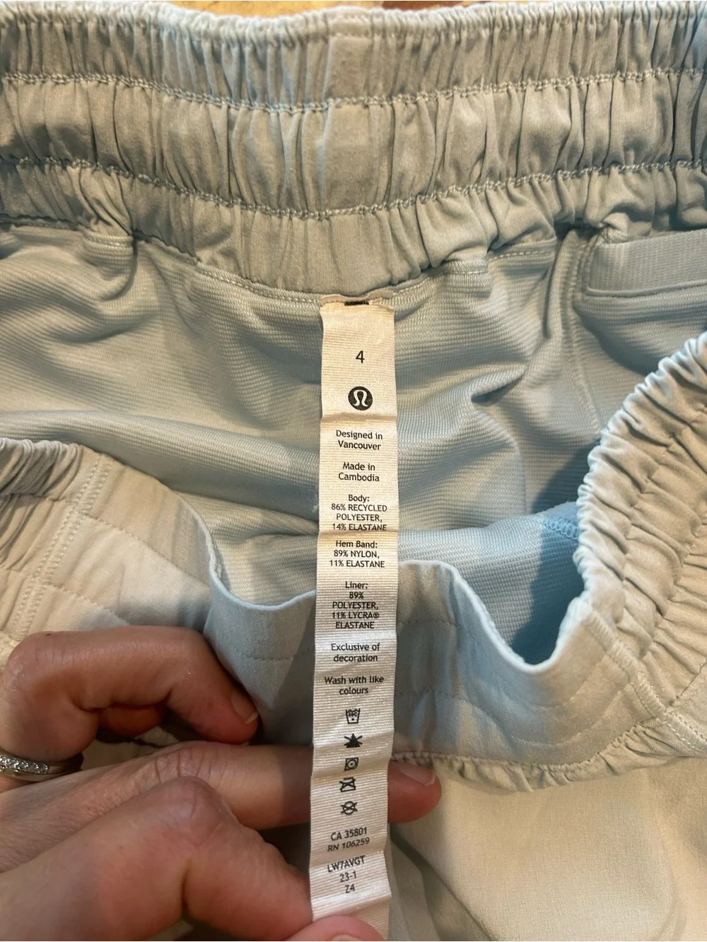 lululemon athletica Light Blue Women's Athletic Shorts