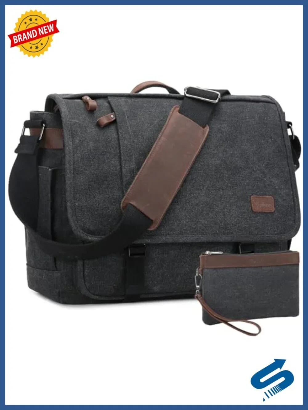 Canvas Messenger Bag 17-17.3