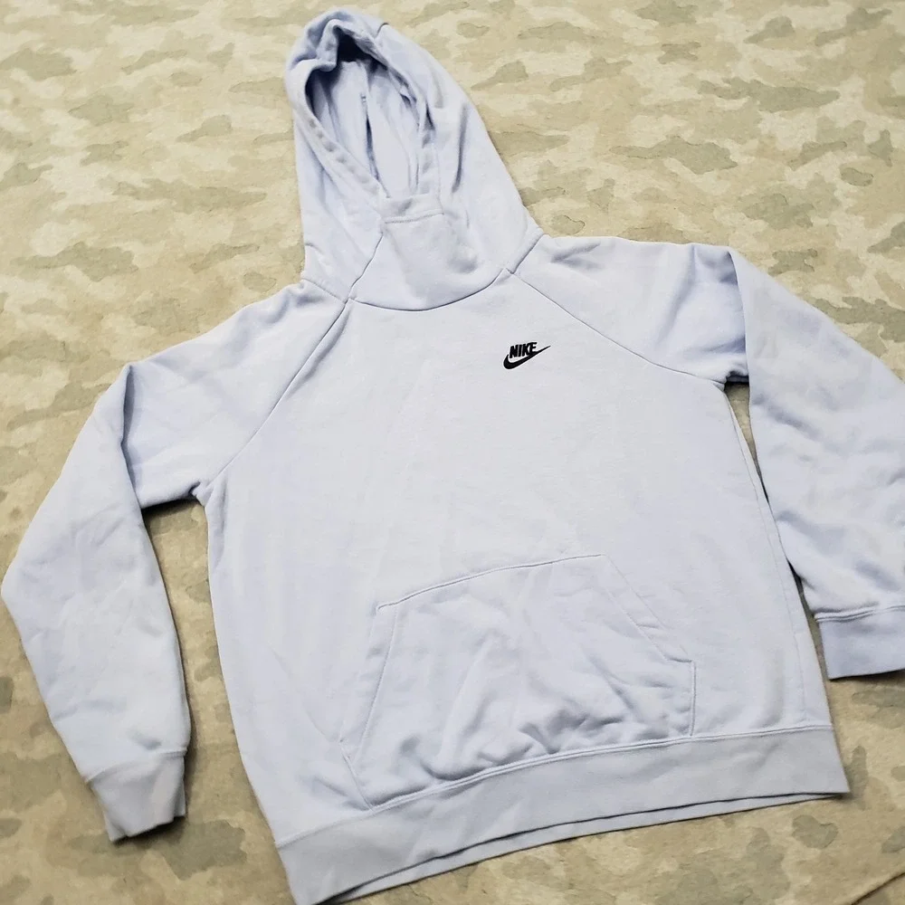 Nike Sweatshirt Womens Medium Blue Pullover Hoodie Gym Fitness