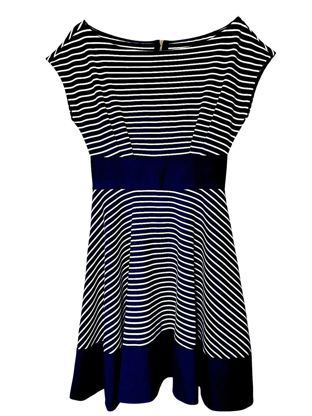 kate spade Navy and White Striped Top with Yellow Logo