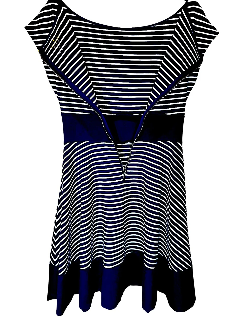 kate spade Navy and White Striped Top with Yellow Logo