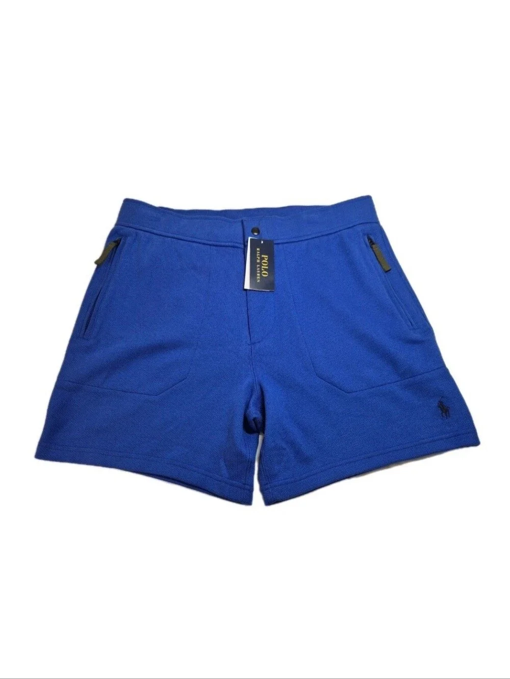 Polo Ralph Lauren Expedition Terry Shorts Men’s Size L  Large Blue Drawstring 30
