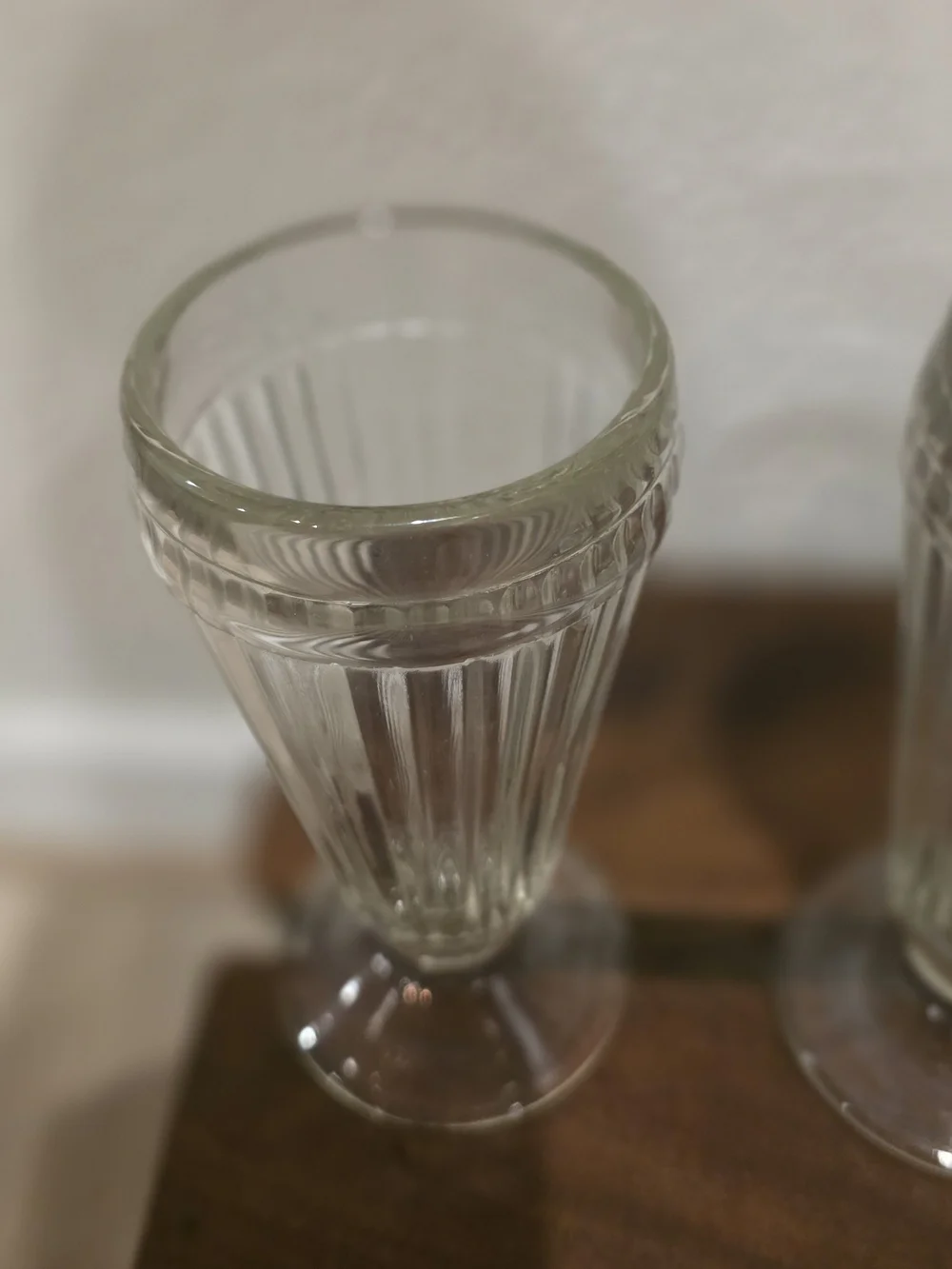 Vintage Glass Dessert Milkshake Cups - Set of 3