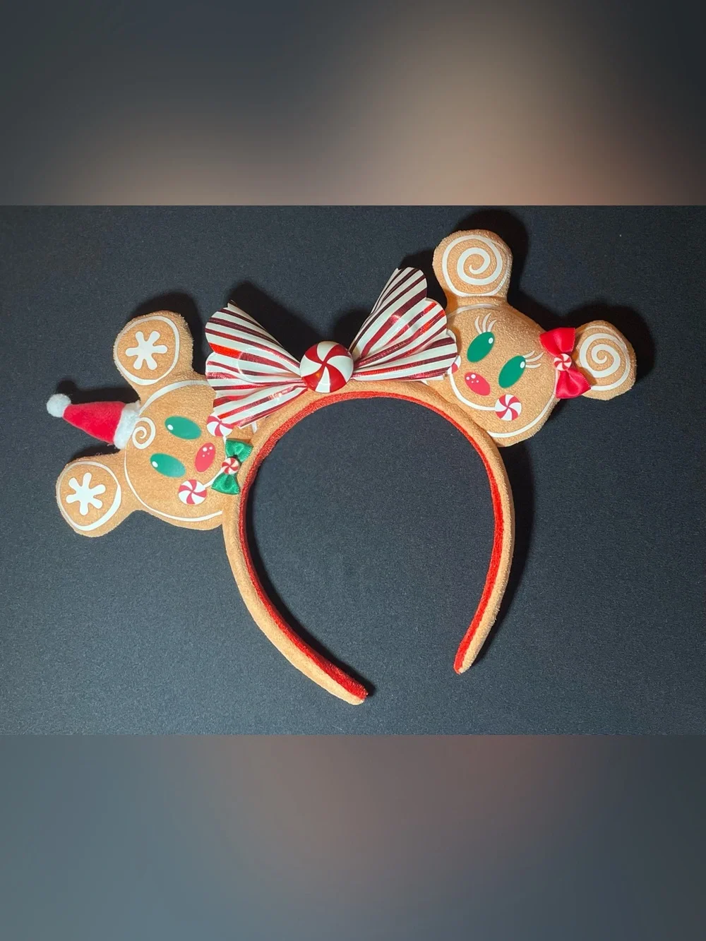 Disney Parks holiday ears feature plush gingerbread Mickey & Minnie