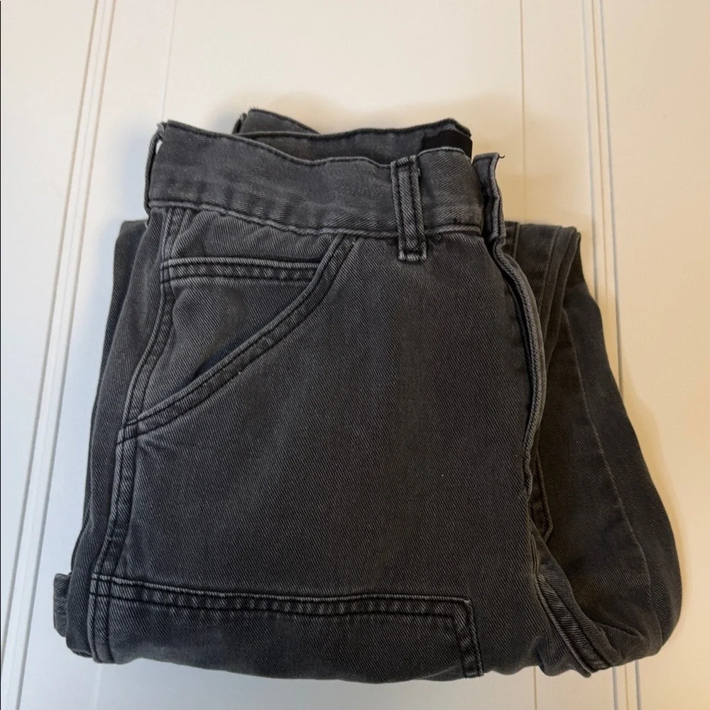 RSQ Utility Jeans Gray Carpenter Style Size 28x32 Streetwear Double Knee Unisex