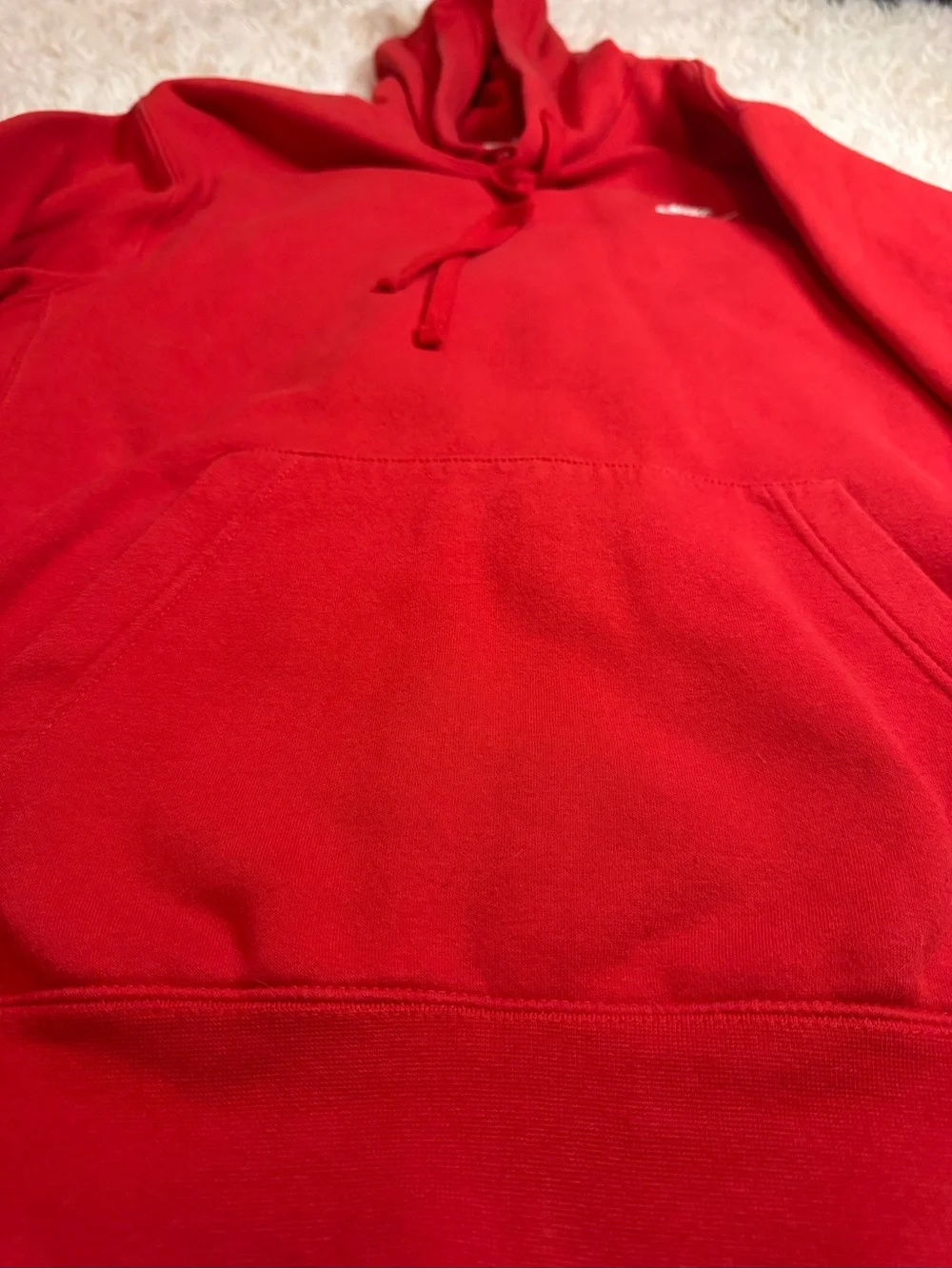 Nike Red Men's Pullover Hoodie with White Swoosh