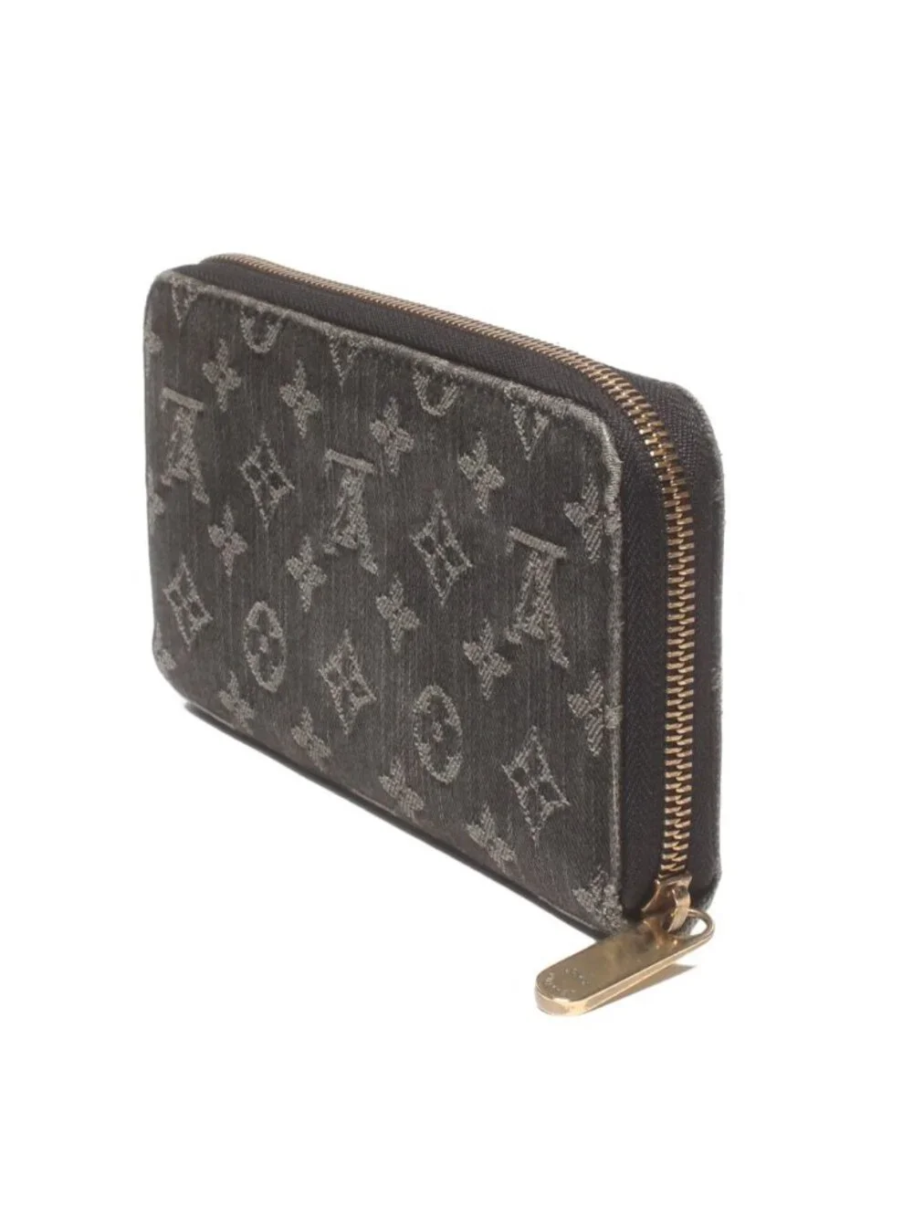 Louis Vuitton Zip Around Wallet Zippy Monogram Denim