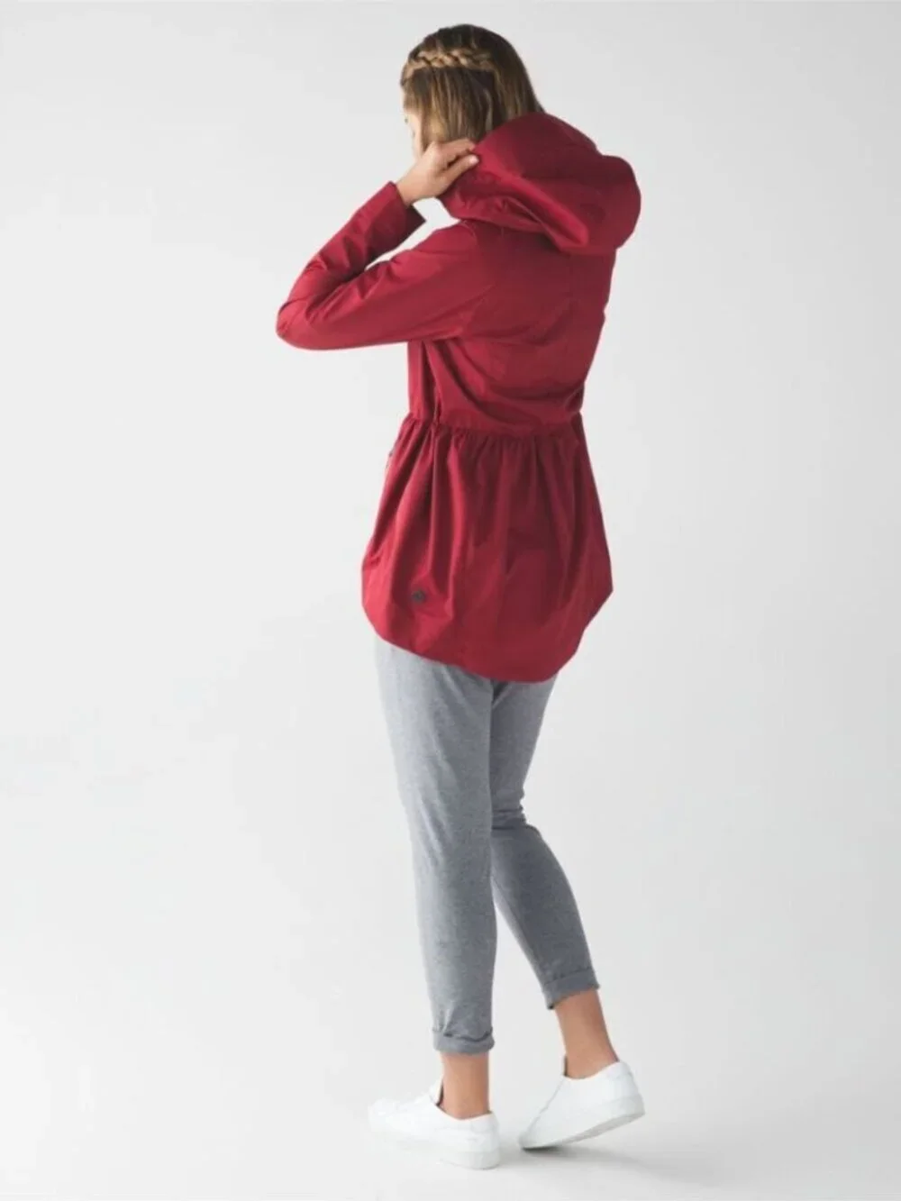 Lululemon Rain For Daze Jacket II Water Repellent Hooded Prep Red Size 4