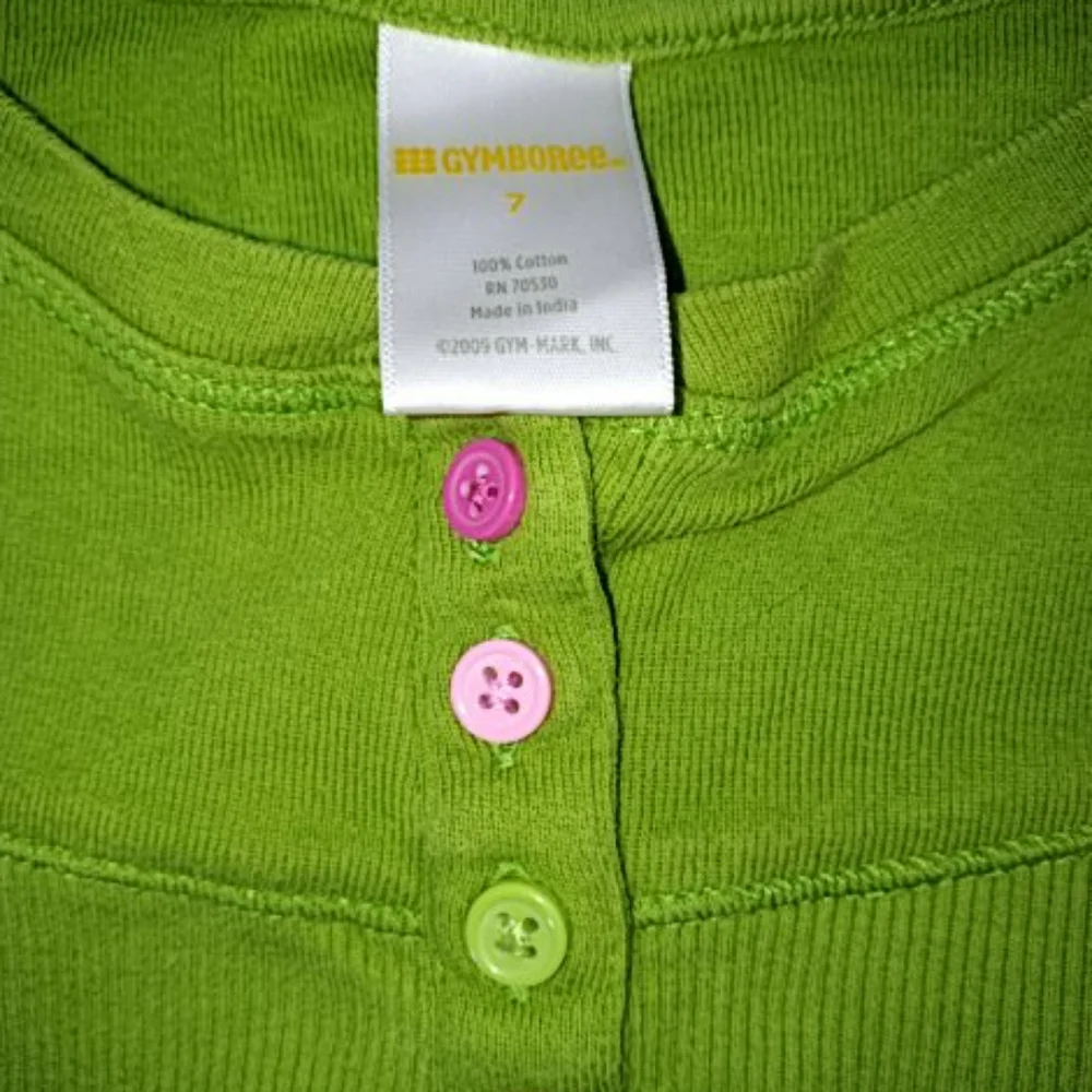 Gymboree Green Henley Top  Sz.7