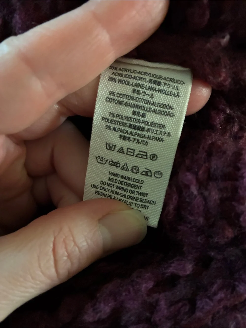 Free People Womens Sweater XS Purple Fair Isle Knit Wool Blend Cozy Boho