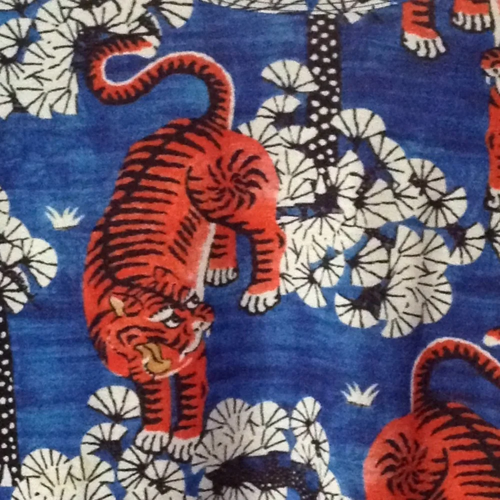 🔴 GUCCI - 'Red Tiger Print' Pique Polo Shirt