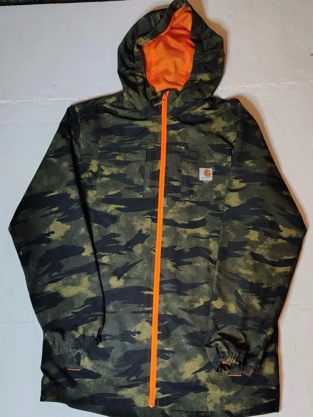 Unisex Carhartt Camouflage Ripstop Windbreaker Hunting Camo Jacket youth 10/12