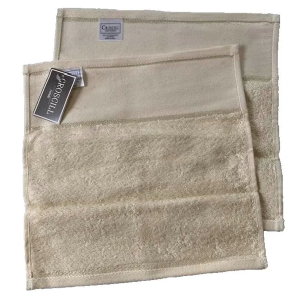 Vtg Towel Croscill Home Orchids Narcissus 2 Wash Cloth Bed Bath Beyond NEW