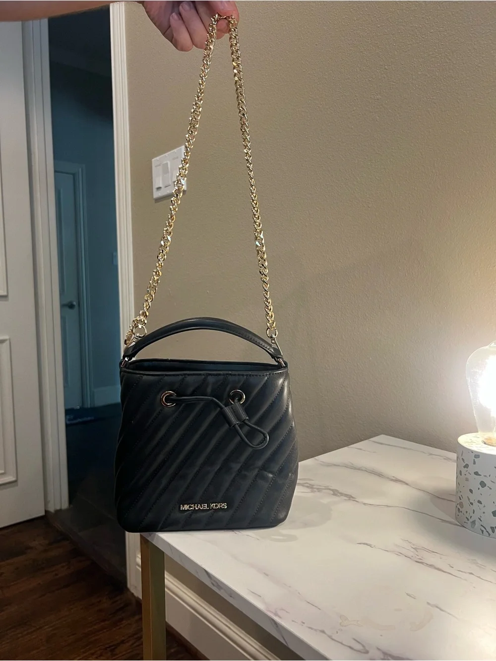 Michael Kors quilted bucket