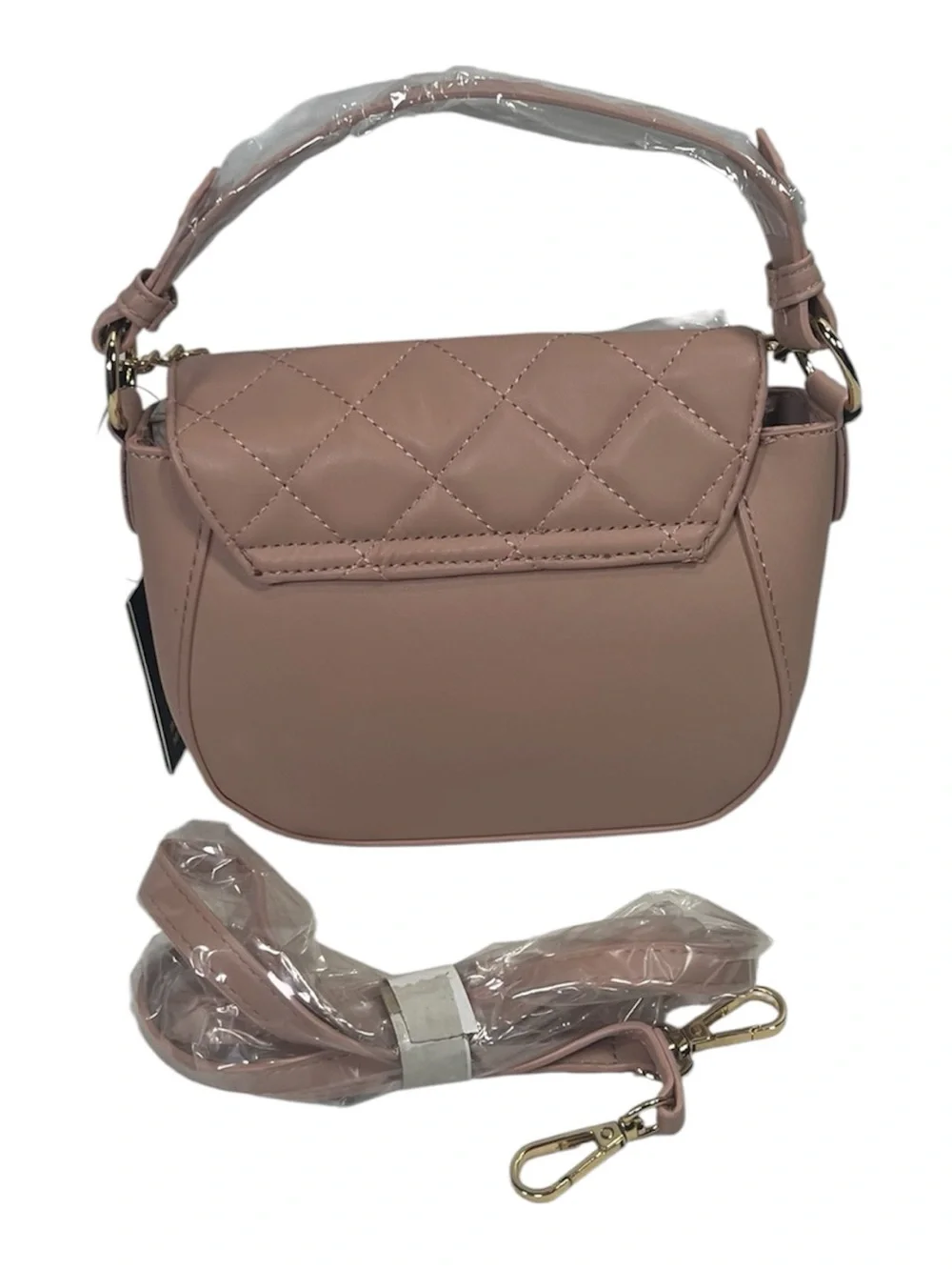 Badgley Mischka Quilted Chloe Pearl Handbag/Crossbody Blush MSRP $129.00