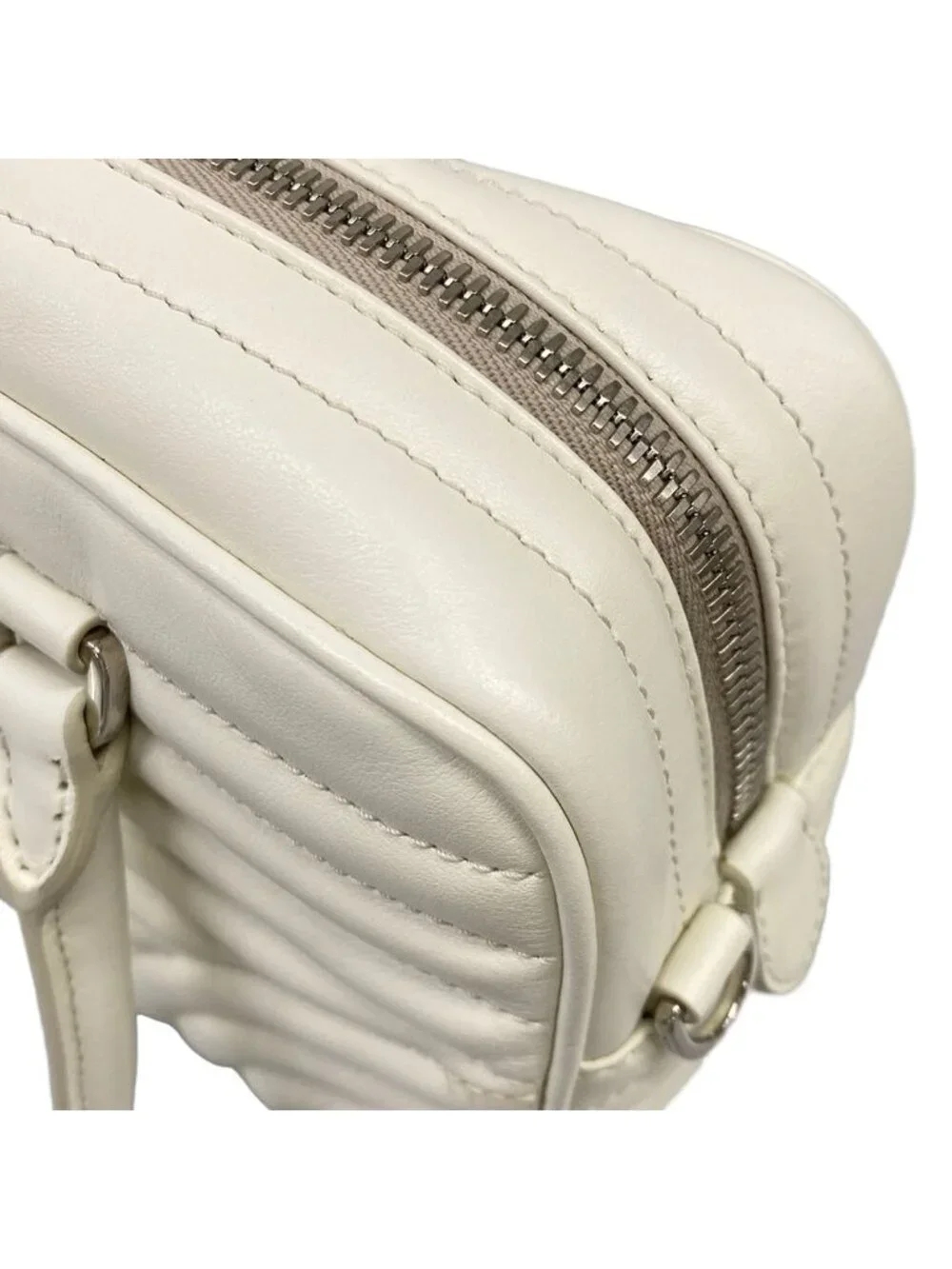 Prada Handbag Diagram White Quilted Leather