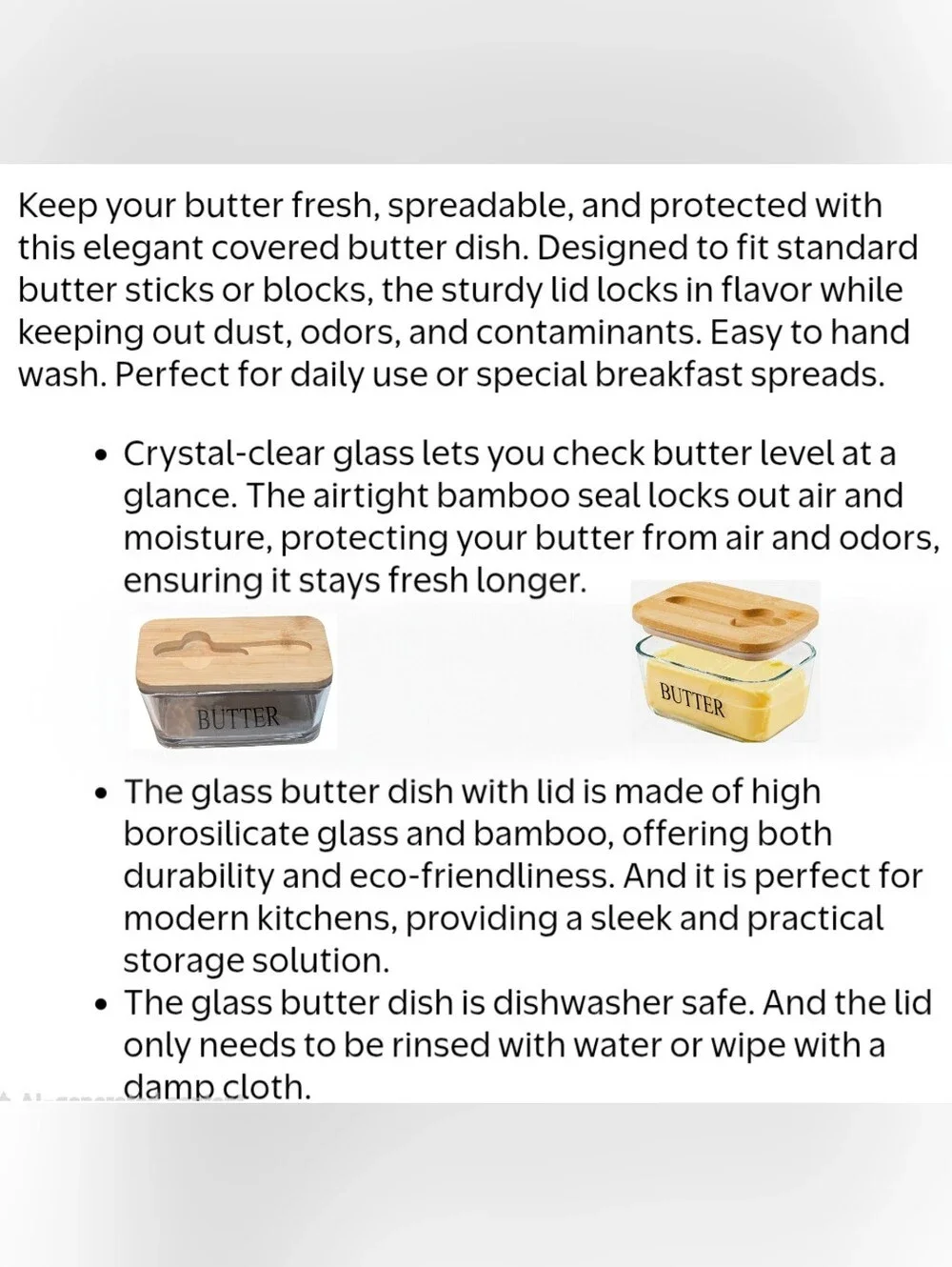 N/A glass butter