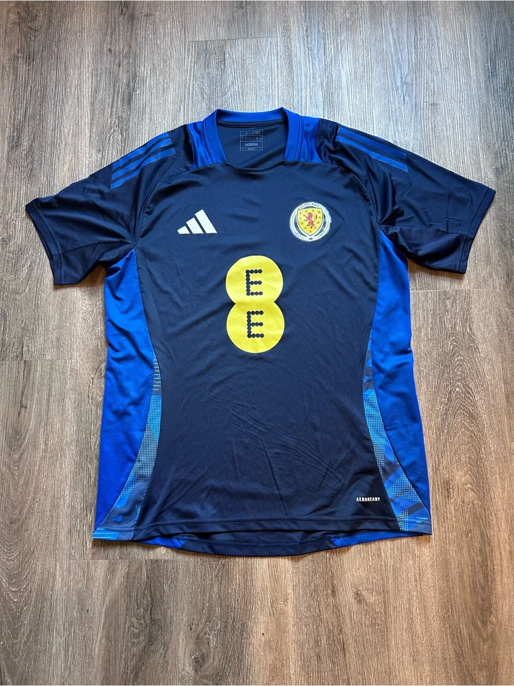 Adidas Scotland National Team Soccer Training Jersey Sz Large 2023 Shirt